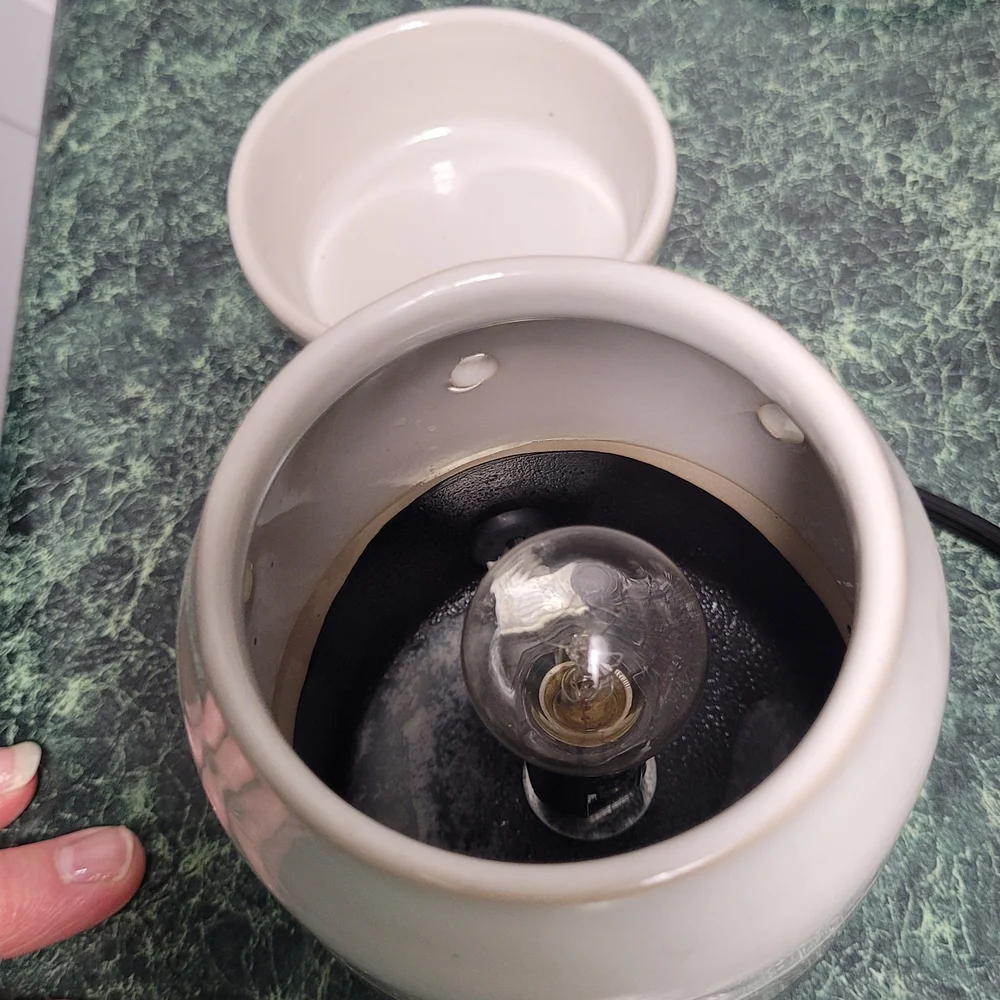 Modern Dark Brown and White Ceramic Wax Melt Holder
